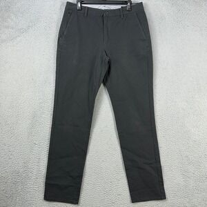 Bonobos Mens Khaki Pants 32X32 Gray Flat Front Straight Leg Stretch Slim Fit